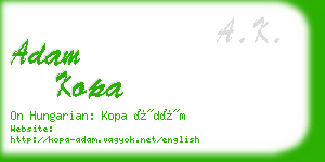 adam kopa business card